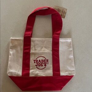 Trader Joe’s red mini tote new nwt rare
